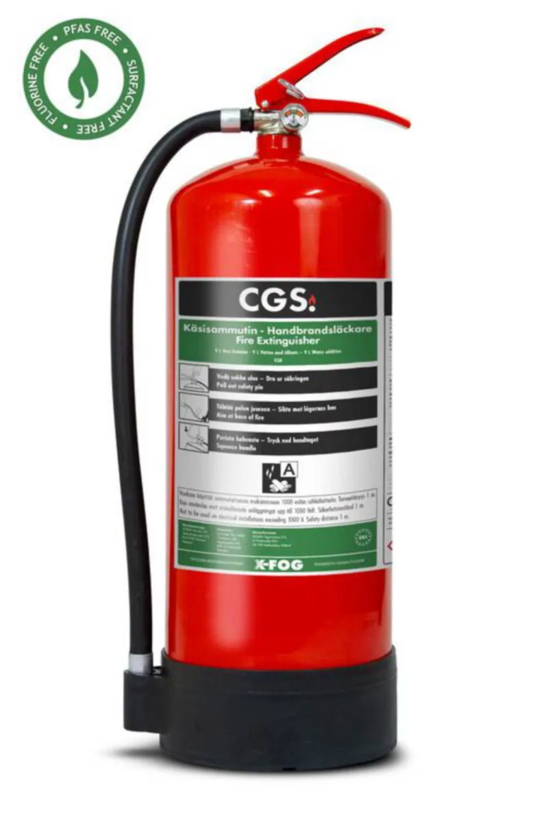 Käsisammutin CGS X-Fog, X-FOG KÄSISAMMUTIN 9L WA9XF-A