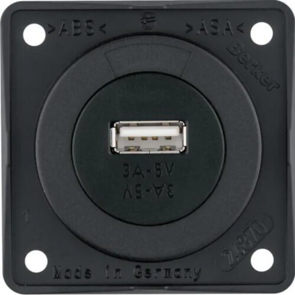 Pistorasia Hager Integro Flow 1USB/3A/12VDC UR ANT