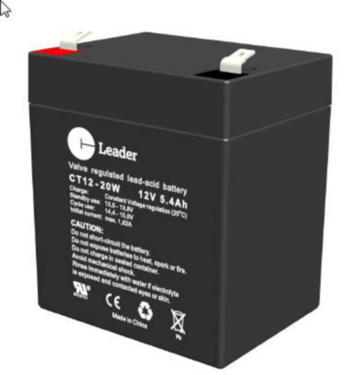 Suljettu lyijyakku (AGM) UPS-käyttöön CT-Leader - AKKU LYIJY SULJETTU CT12-20W 12V/5.4AH (C20) T2