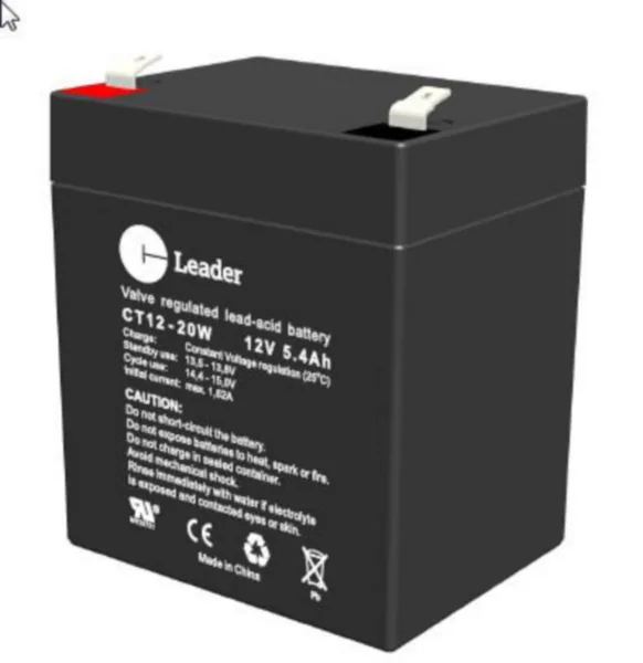 Suljettu lyijyakku (AGM) UPS-käyttöön CT-Leader AKKU LYIJY CT12-20W 12V/5.4AH (C20) T2