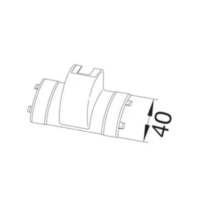 T-kappale Hager Tehalit.EK - T-KAPPALE TEHALIT.SL EK40040 HF EK40X40/LF15X15 LVA