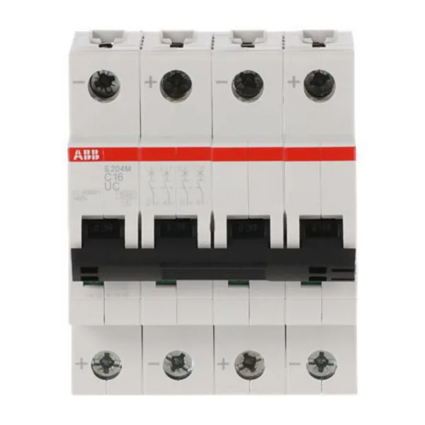 Johdonsuojakatkaisija ABB S200MUC 4-pole C-char. 16A