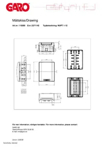 Moduulikotelo pinta ABS Garo - MODUULIKOTELO PINTA ABS GARO NUPT 1-12 LÄPINÄK OVI, IP65