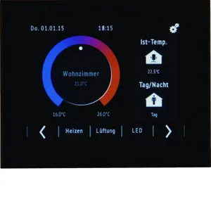 Näyttöpaneeli KNX Hager S.1 - NÄYTTÖPANEELI KNX S.1 TFT 3.5INCH 10SIV. KELLOTOIM