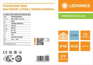 Valonheitin Ledvance Floodlight PFM Max - VALONHEITIN FLOODLIGHT PFM FL MAX 900/1200W 857 65X120D