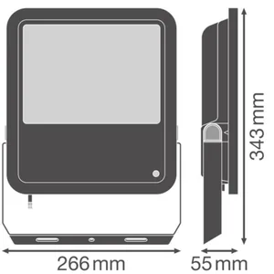 Tunnistinvalonheitin Ledvance Floodlight PFM musta - VALONHEITIN FLOODLIGHT SENSOR FL 150 15000LM 840 SYM S ML BK
