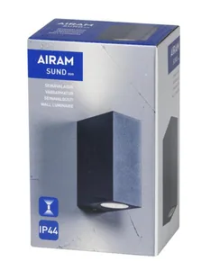 Seinävalaisin ulko Airam Sund Double IP44 - YLEISVALAISIN PINTA SUNDDOUBLE IP44 2XGU10 GLC ANT