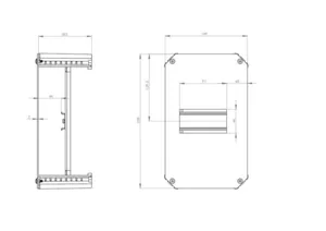 DIN-kiskokehys Fibox Arca - DIN-KISKOKEHYS FIBOX ARCA DRS 302015 1/5M 300x200x150mm