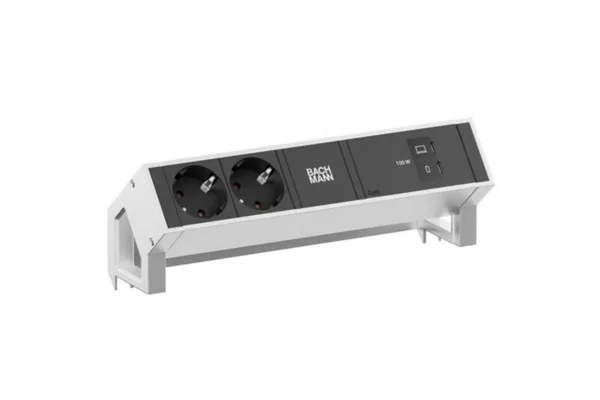 Pistorasiapaneeli DESK2 2X PR+USB C/C 100W HAR