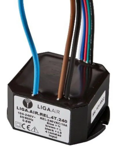 Releyksikkö Casambi Lichtteam OHJAUSRELE LIGA.AIR.REL.4T.240