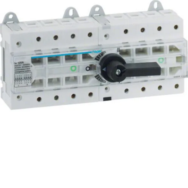 Verkonvaihtokytkin Hager HI403R-406R HI404R 4N 1-0-2 80A