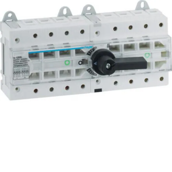 Verkonvaihtokytkin Hager HI403R-406R HI406R 4N 1-0-2 125A