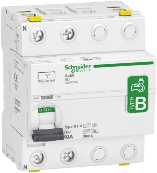Vikavirtasuojakytkin Schneider Electric Acti 9 RCCB B EV 2P 40A 30MA