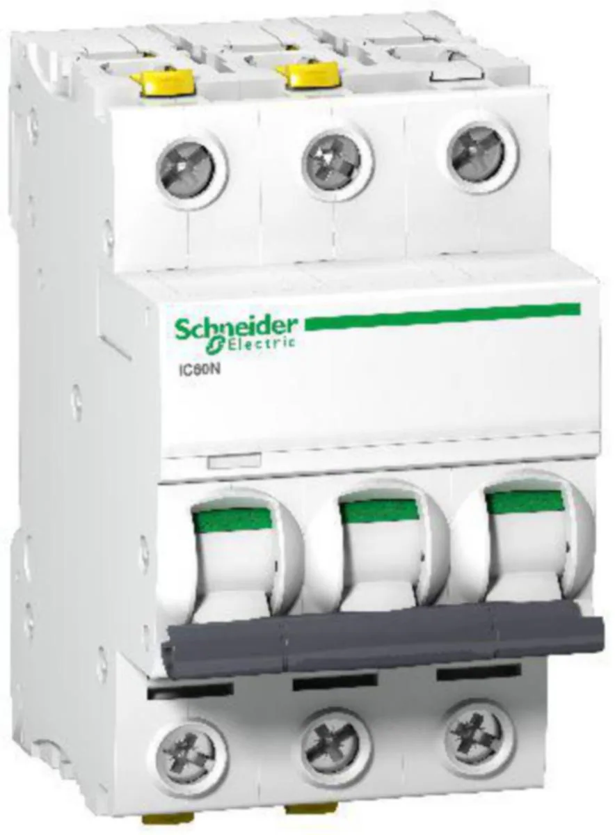 Johdonsuojakatkaisija Schneider Electric Acti 9 B-käyrä 3-nap 6kA IC60N 3P B40A