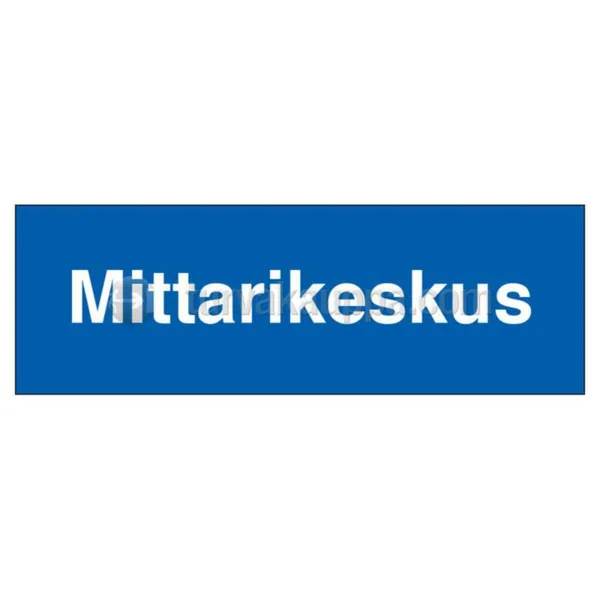 Merkintäkilpi SWM sähköala MUOVI MITTARIKESKUS 300x120mm