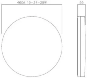 Pinta-asennusvalaisin Black Box NVC Amarillo - PINTA-ASENNUSVALAISIN NVC AMARILLO IP54 29W 3560LM 3/4K