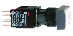 Tasovalopainike Schneider Electric Harmony XB6 - TASOVALOPAINIKE HARMONY XB6DW1B1B LED SUORAK KELTAINEN