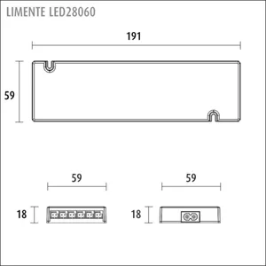 Muuntaja Limente 24V - MUUNTAJA LIMENTE LED28060 MUUNTAJA 24V 0-60W