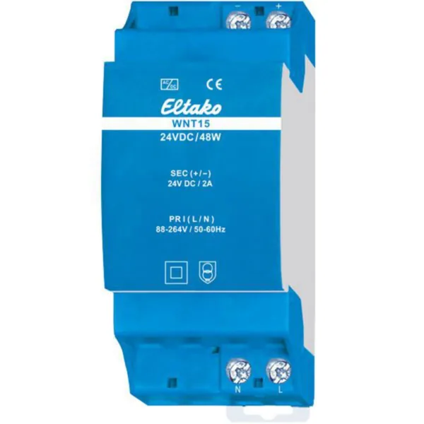Teholähde Eltako Sarja 15 TEHOLÄHDE,24V DC/48W/2A,DIN