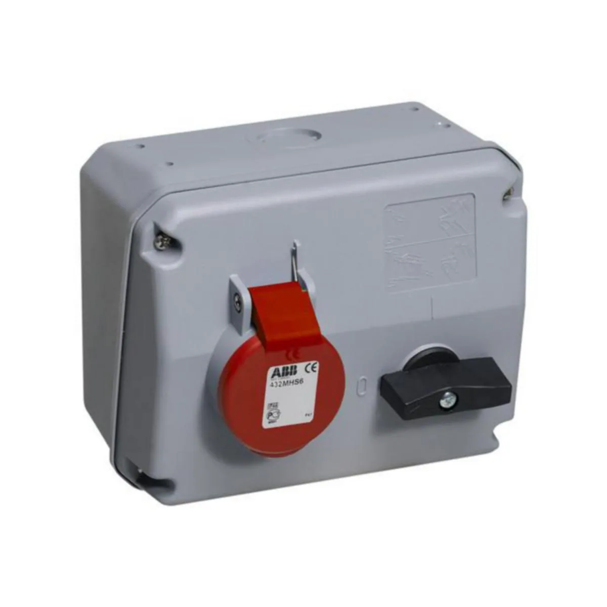 Voimapistorasia Amphenol Critical & Safe 6H, 63A, IP44, 3P+N+E, KL – punainen