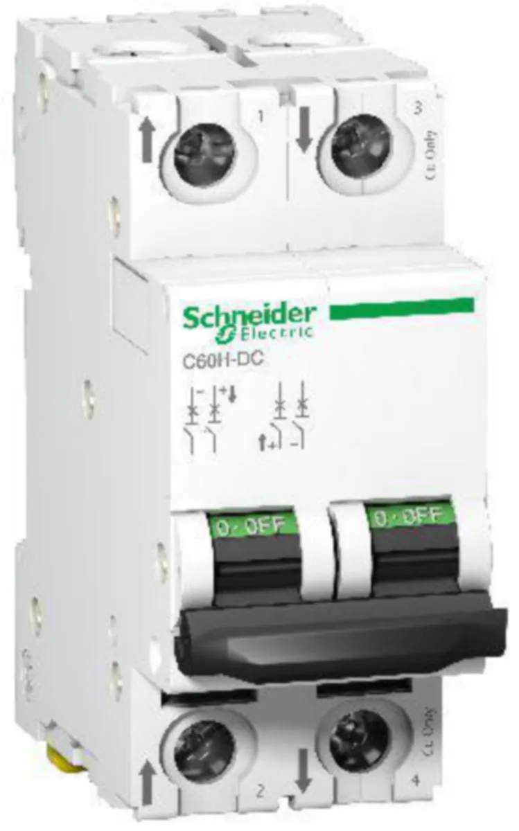Johdonsuojakatkaisija Schneider Electric Acti 9 C60H DC Acti9 2P C32A