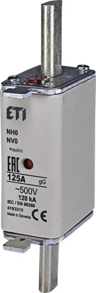 Kahvasulake ETI NV 0 GG 125A 500V