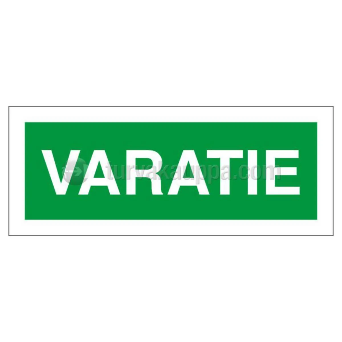 Merkintäkilpi ST jälkivalaisevat Poistumistie ja Suuntanuolet VARATIE VIH 200x80mm JVT – vihreä