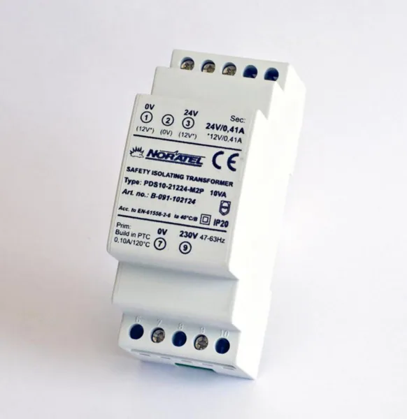 Suojajännitemuuntaja PDS Noratel PDS10-21224-M2P 10VA DIN-KISKO