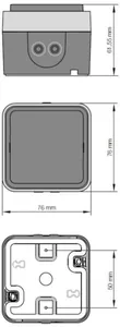 Kytkin Hager W.1 pinta 5, IP55 - KYTKIN W.1 5/10A/250V/IP55 PPJ VAL