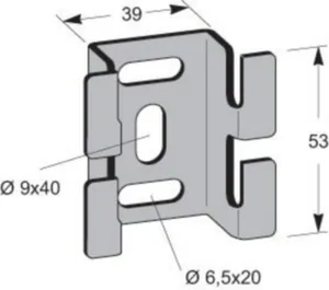 Seinäkiinnitin MP-Bolagen MP-734 - SEINÄKANNAKE MP-BOLAGEN MP-734R LANKAHYLLYYN R