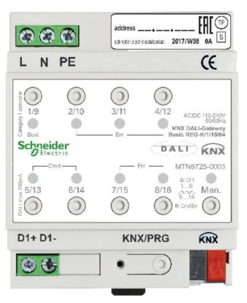 Väylämuunnin KNX/DALI Schneider Electric SpaceLogic KNX DALI BASIC 1-KAN