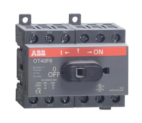 Kuormankytkin vipu ABB 6-napainen OT40F6 40A. 6-NAP