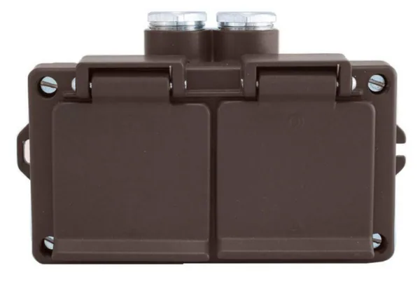Pistorasia Selcast 2-os IP44 16A 2xPK16