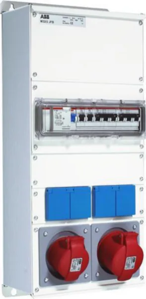 Pistorasiakeskus Amphenol Modular combi metalli 32A, IP44, METAL, SIZE 250X574