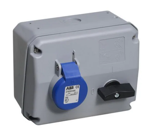 Voimapistorasia Amphenol Critical & Safe IP44 6h, 63A, 2P+E