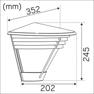 Seinävalaisin ulko Hide-a-lite Pave Wall - SEINÄVALAISIN ULKO PAVE WALL IP65 1390LM ANT TOP DECO IV