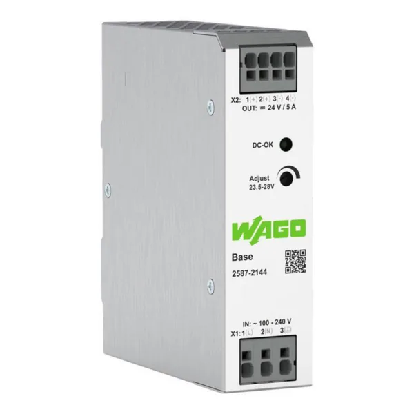 Teholähde Wago 1-vaihe Base 24 VDC 5 A