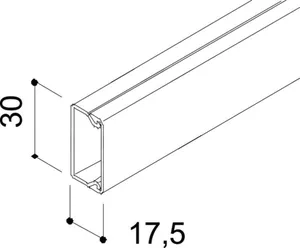 Asennuskanava+kansi OBO LFS WDKH HF - ASENNUSKANAVA LFS WDKH-15030RW,HF 17,5X30X2000