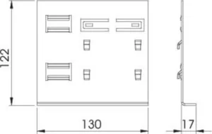 Seinäkiinnikkeen kiinnitysosa OBO LFS KS... - KIINNITYSTARVIKE LFS KS70130, FS, KZNOL