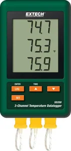 Lämpötiladataloggeri SD200 Extech - DATALOGGERI EXTECH LÄMPÖTILA 3-KAN +MUISTIKORTTI