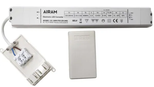 LED-liitäntälaite Airam TASAJÄNNITELÄHDE 12V 100W IP20