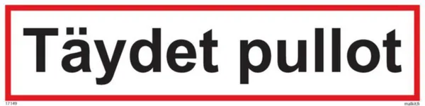 Merkintätarra Malkit Paloala TÄYDET PULLOT 400X100