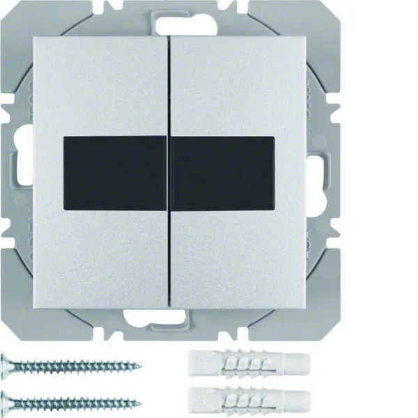 Painike langaton KNX Hager S.1 2OS. VALOK. QUICKLINK ALU