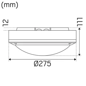 Seinä/kattovalaisin ulko Hide-a-lite Moon Public LED - PINTA-AS.VALAISIN HIDE A LITE MOON PUBL RND 16W 1050LM 3K AN