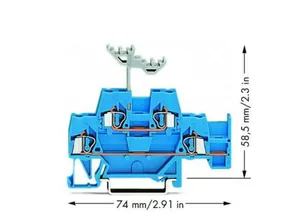 Riviliitin Wago 280-sarja kaksikerros - RIVILIITIN KAKSIKERROS 280-SRJ 2/2-NAP, 0,08-2,5MM², SIN