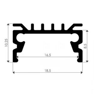 LED-alumiiniprofiili FTLight - VALOPROFIILI/-NAUHA PREMIUM 2000X18,5X10MM, ALUMIINI