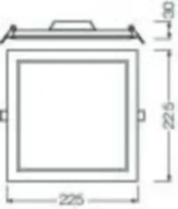 Alasvalo Ledvance Downlight Slim - ALASVALO DOWNLIGHT SLIM DL SLIM SQ210 18W/3000K WT