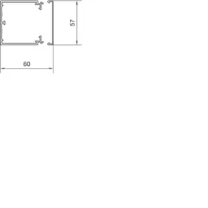 Asennuskanava Hager Tehalit.LF luonnonvalk. - ASENNUSKANAVA TEHALIT.LF LF60060 PVC 60X57X2000 LVA