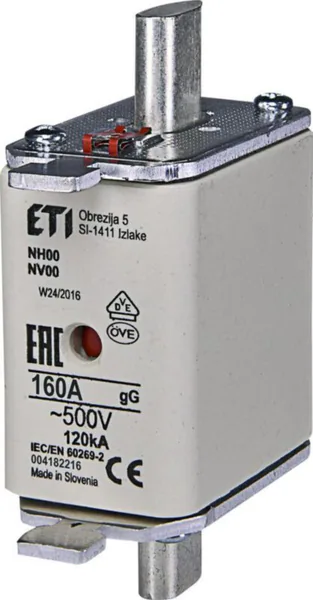 Kahvasulake ETI GG 00, NV 00 GG 160A 500V