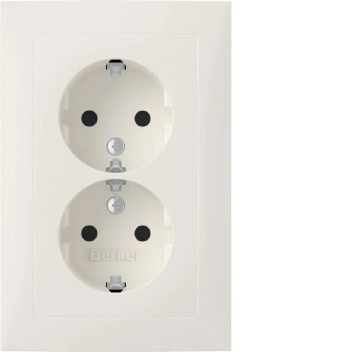 Pistorasia Hager S.1 2S/16A/IP20 2X 1.5KR UPJ VAL – valkoinen